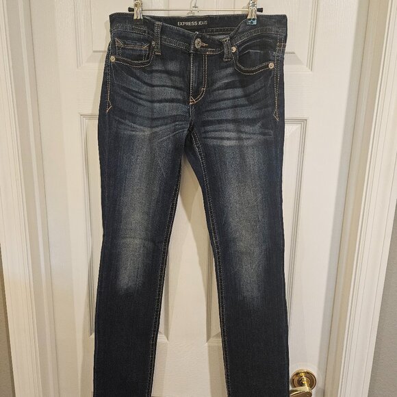 EXPRESS WOMEN'S JEANS SIZE 8L SKINNY STELLA LOW RISE - Picture 1 of 3